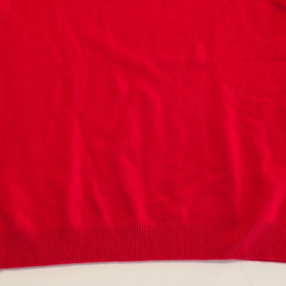 Neiman Marcus 100% Cashmere Sz M Vibrant Red Cowl Turtle Neck Sweater Women's - Picture 6 of 10